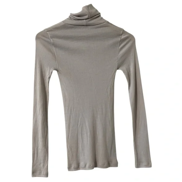 NWT ZIMMERLI Rolled Silk Cotton Dove Turtleneck Long Sleeve Top - Picture 10 of 11